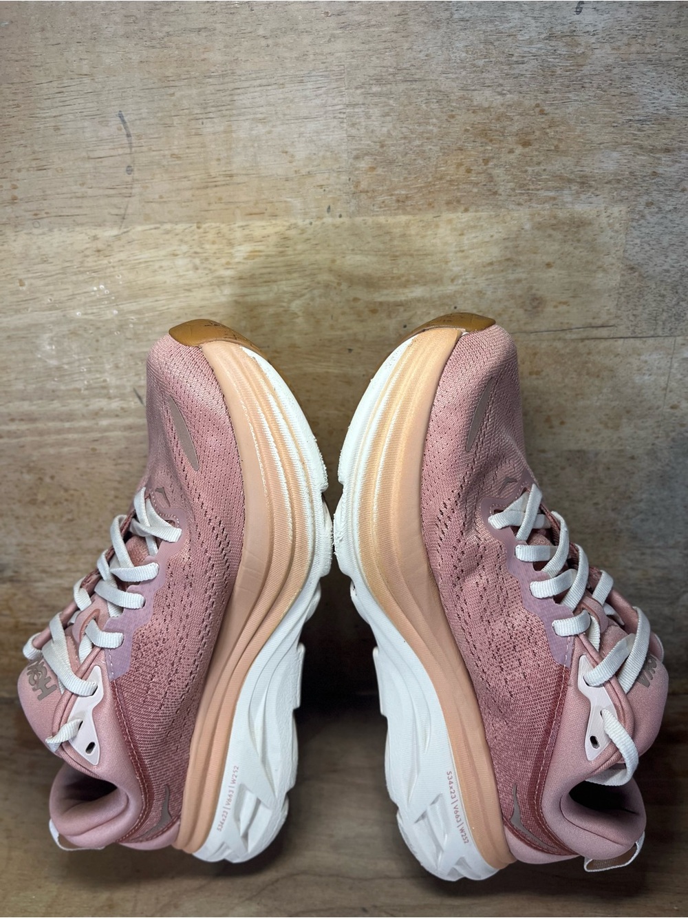 Hoka One One Bondi 8 Womens Size 7.5 Running Shoes Sneakers Sandstone Cream - Picture 6 of 12